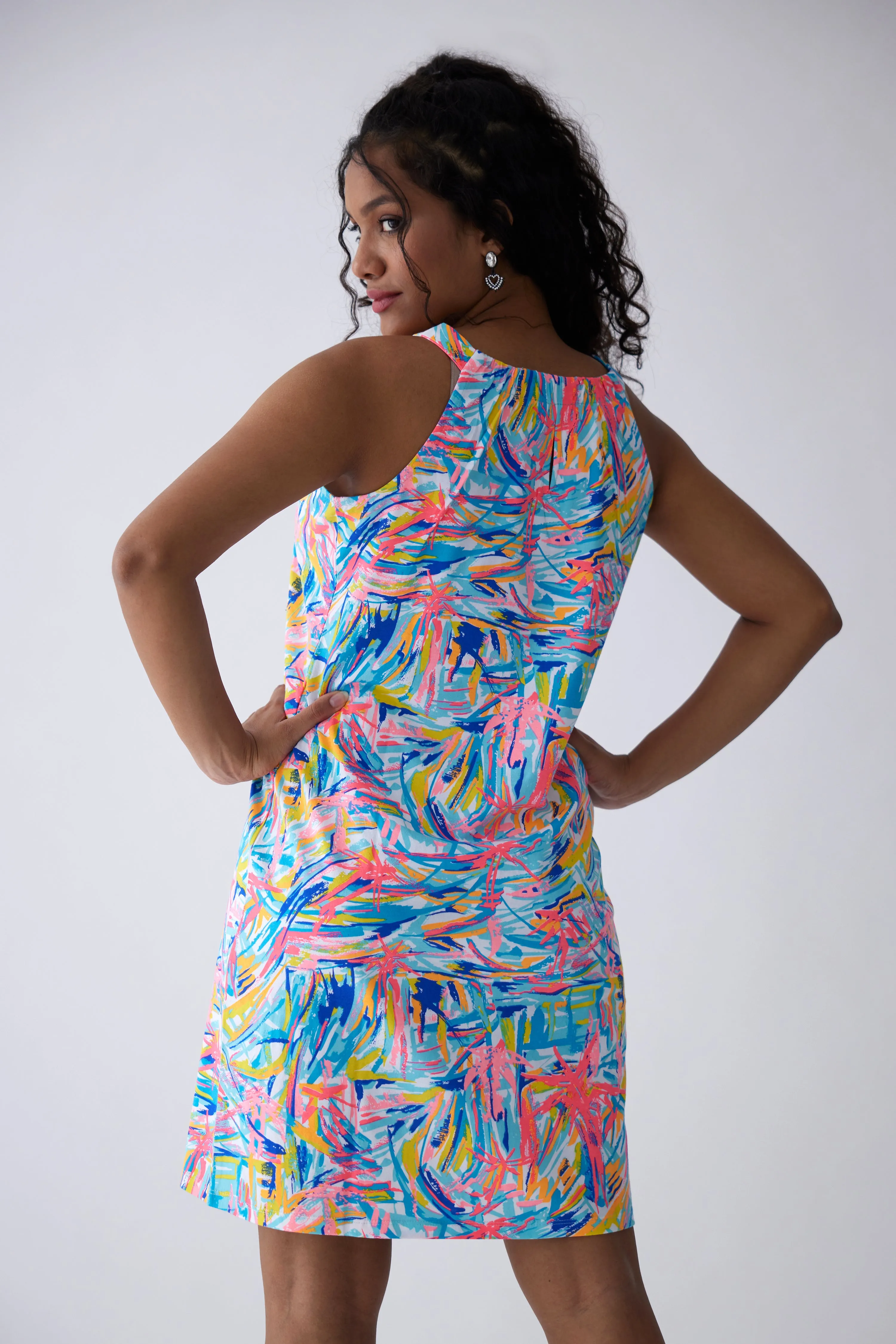 100% Supima Cotton Dress - Abstract Print
