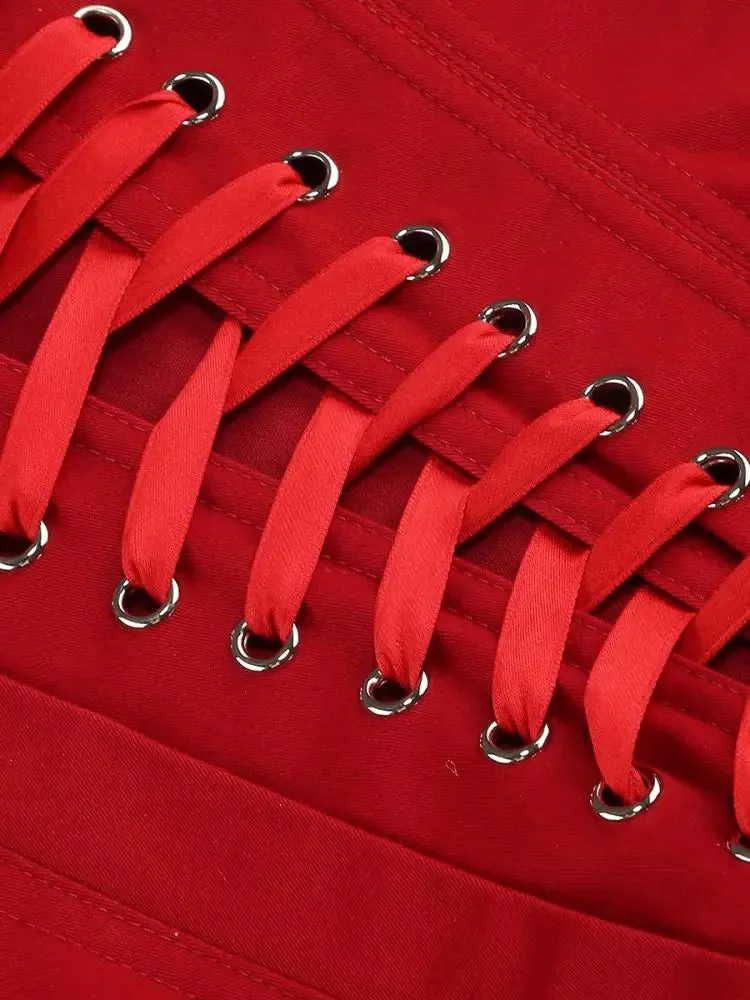 A&A Red Rose Mini Corset Dress