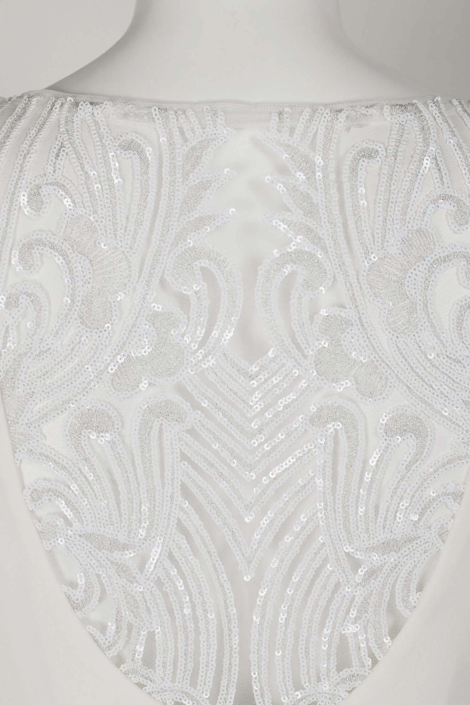 Adrianna Papell Asymmetrical Neck Sleeveless Gathered Side Zipper Side Sequined Beaded Back Stretch Crepe Dress