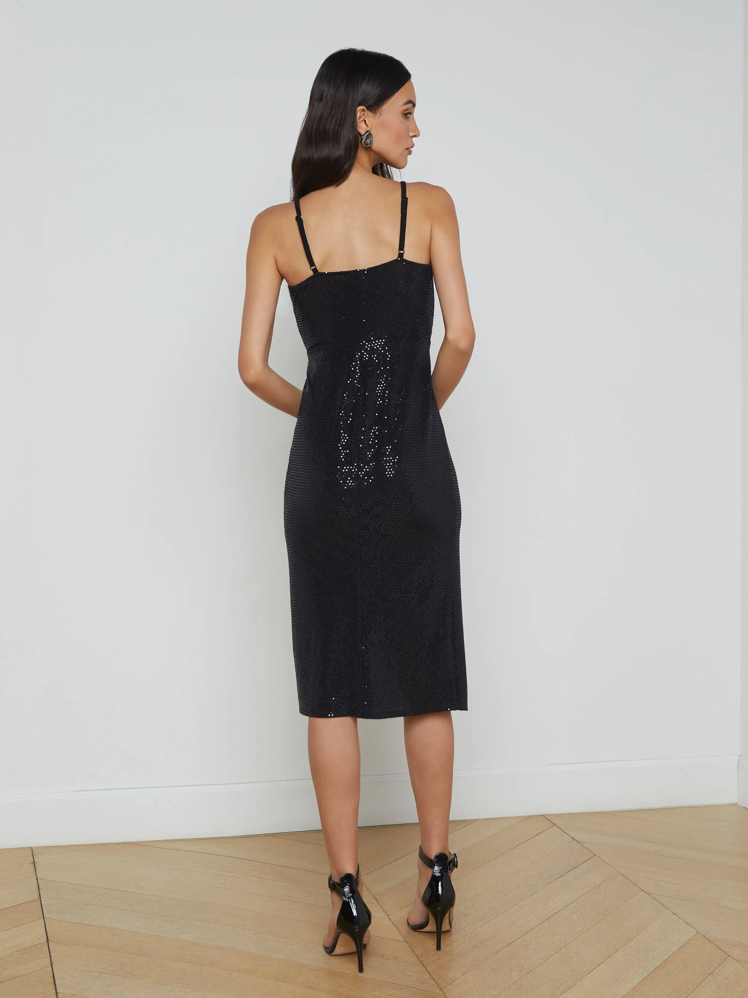 Chatou Sequin Twist-Front Dress