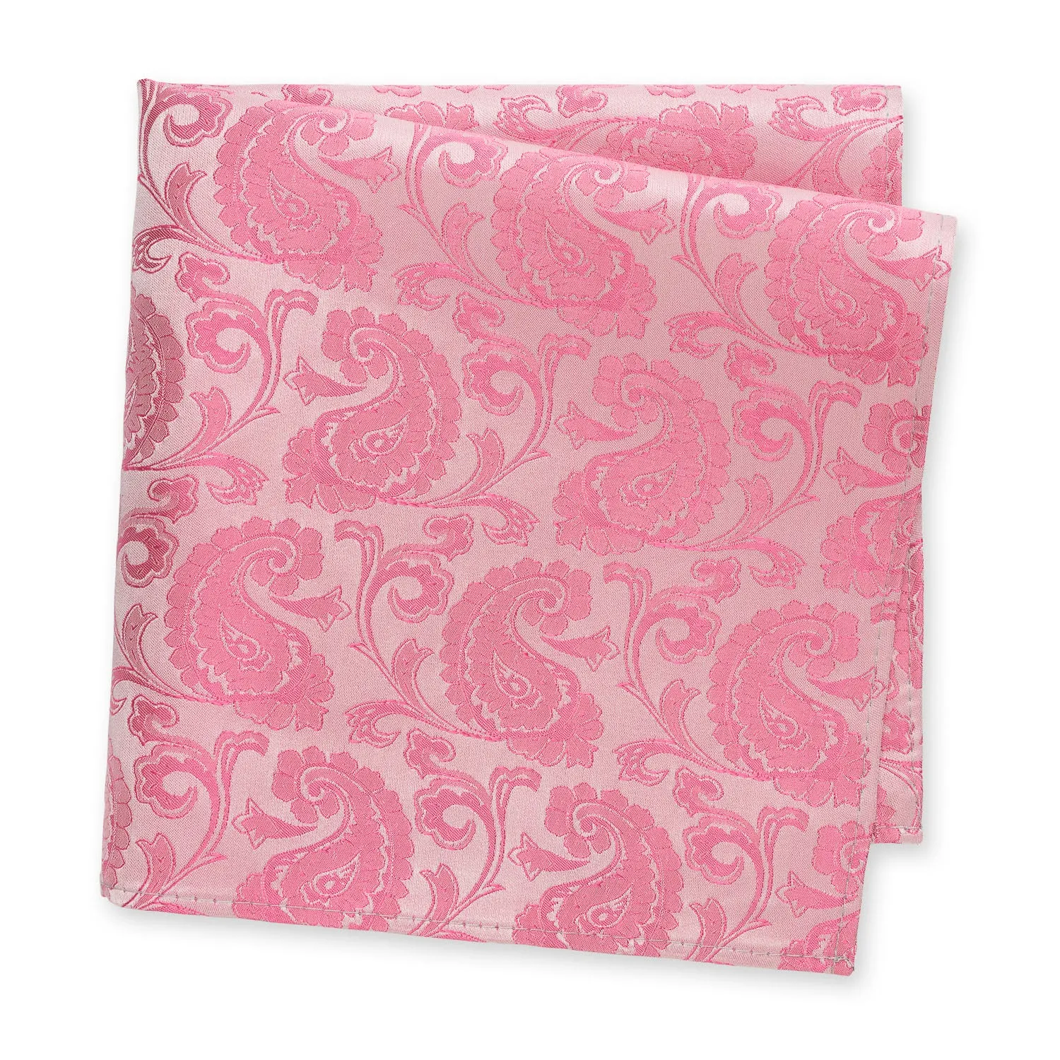 Classic Fuchsia Paisley Silk Handkerchief
