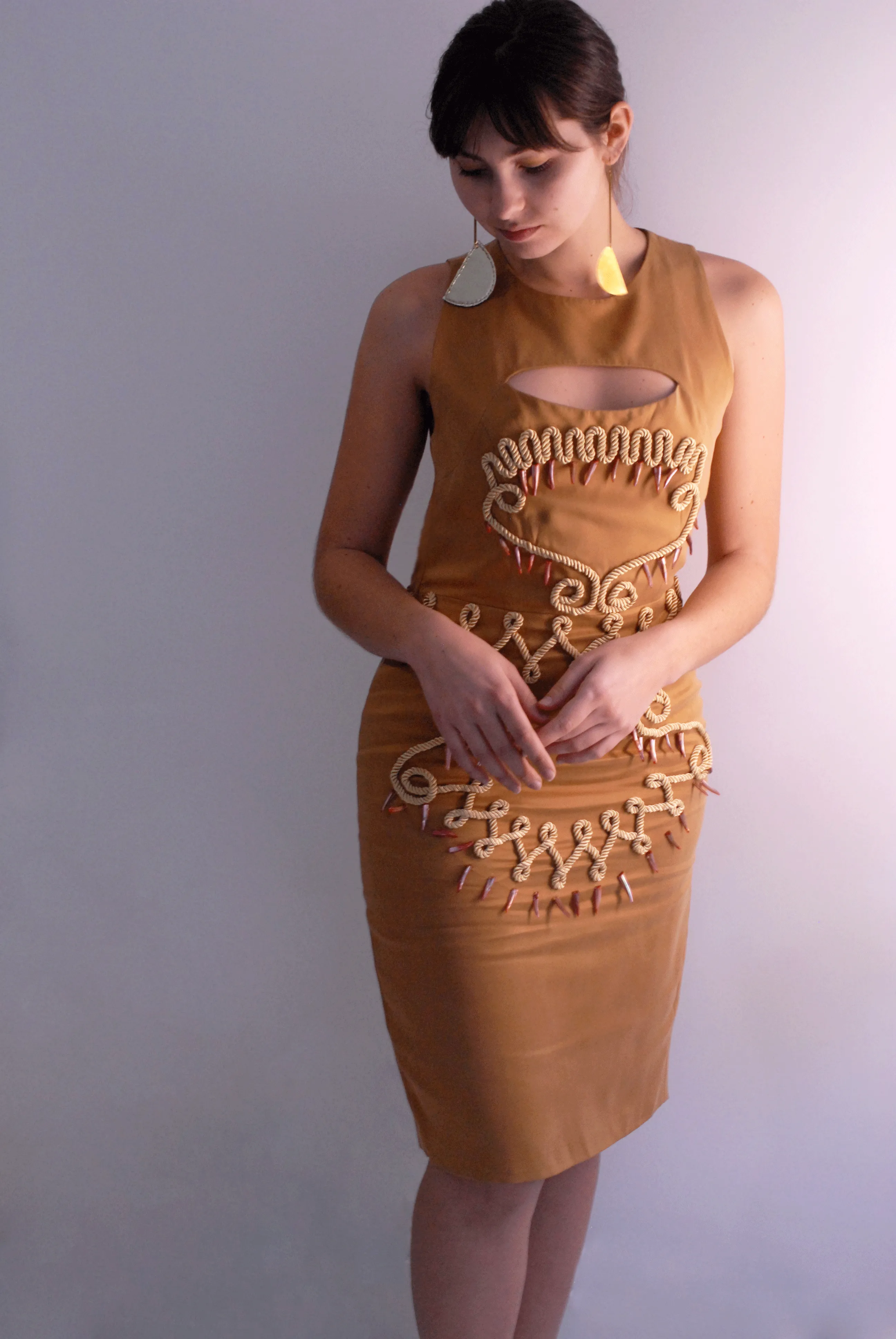 Cut-out Embellished Dress