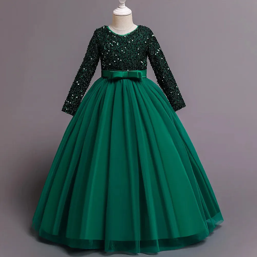 Girls Princess Mesh Dress 4-14y Holiday Winter Party Dresses