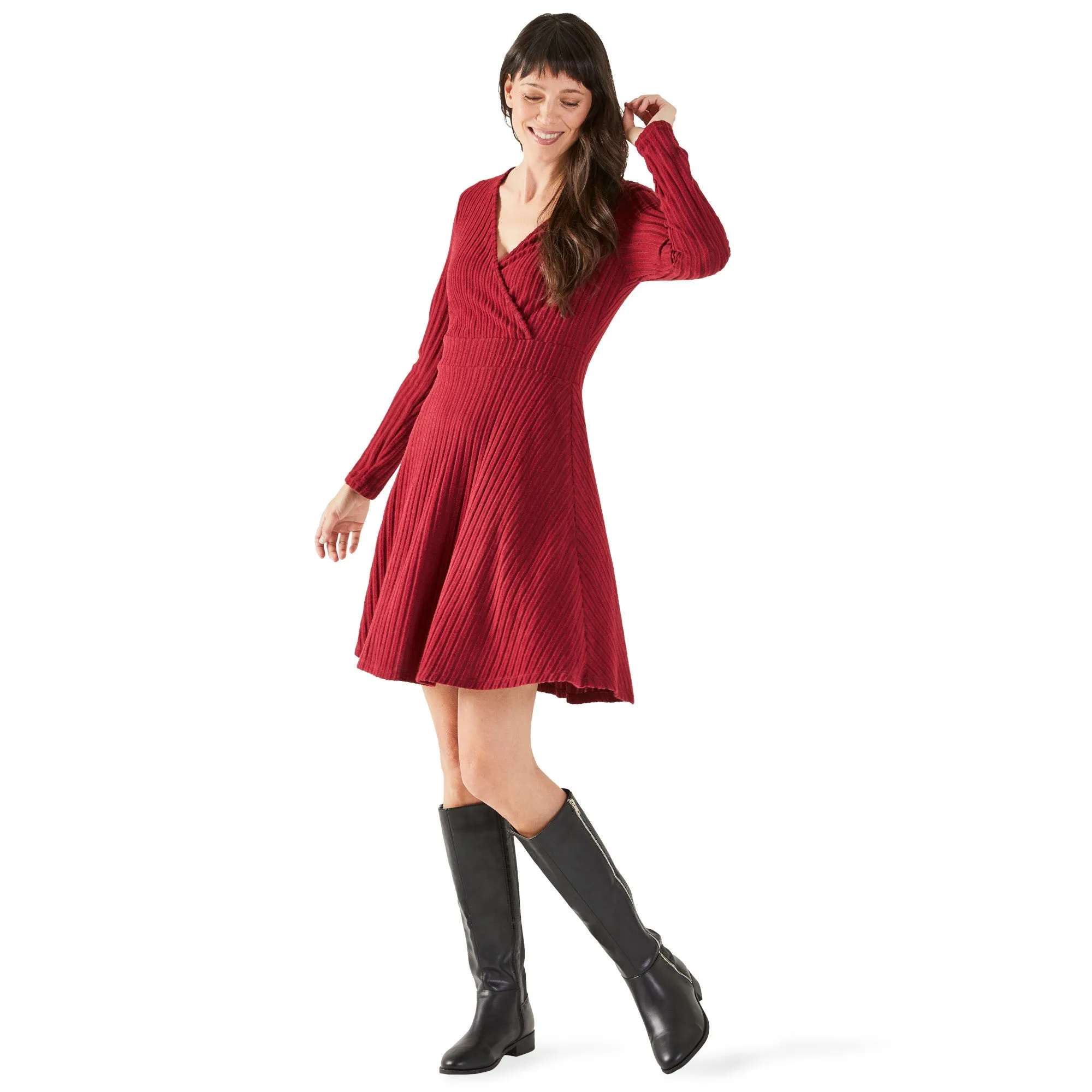 lily morgan Women's Trendsetters Faux Wrap Dress