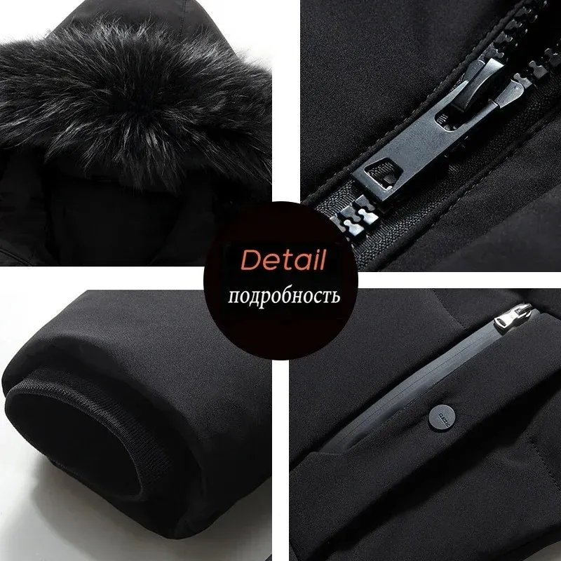 Men's Vintage Long Puffer Jacket with Fur Hood | Ideal for Autumn/Winter