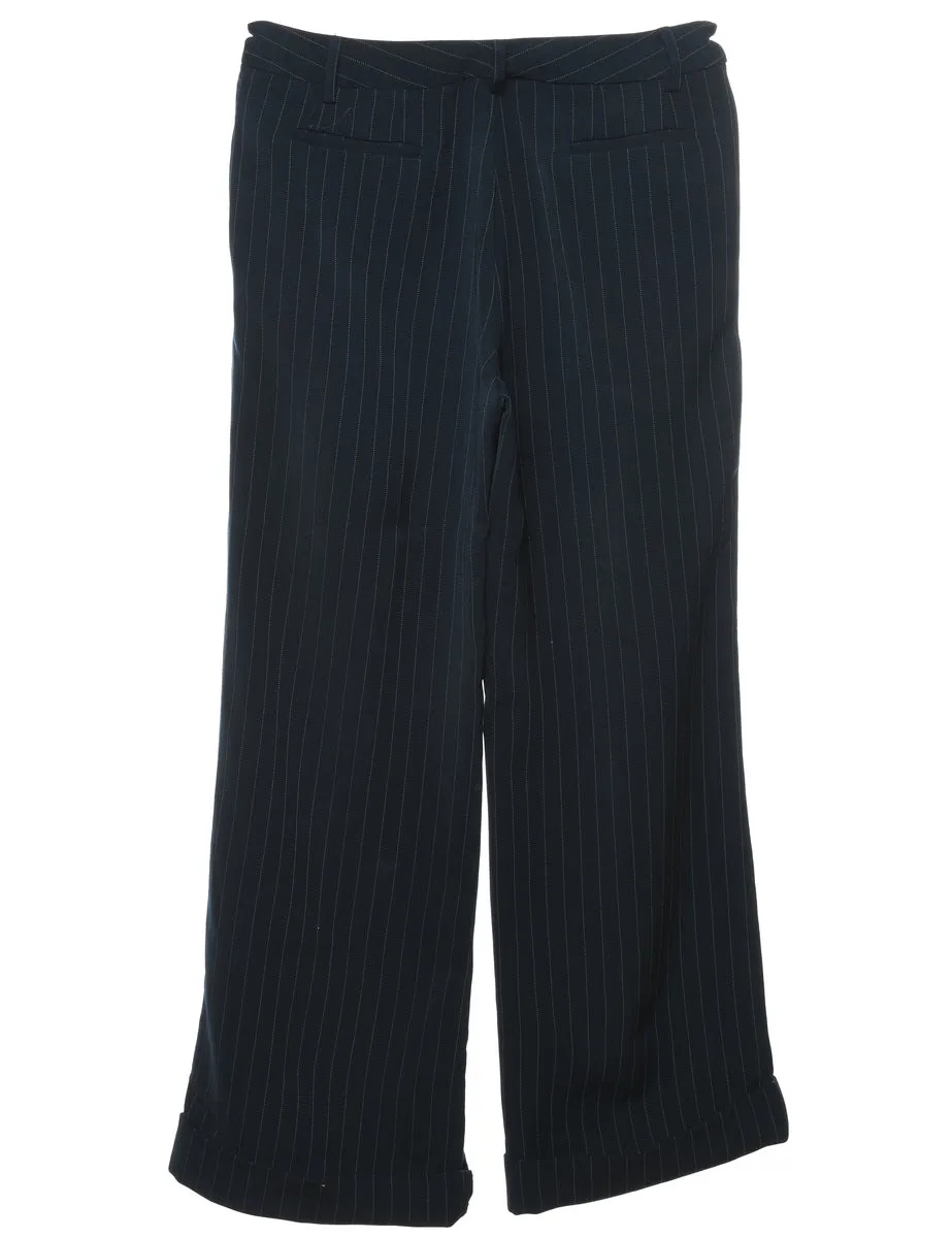 Pinstripes Navy Trousers - W30 L29