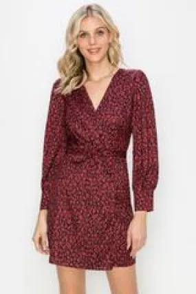 Wanda Faux Wrap Print Dress