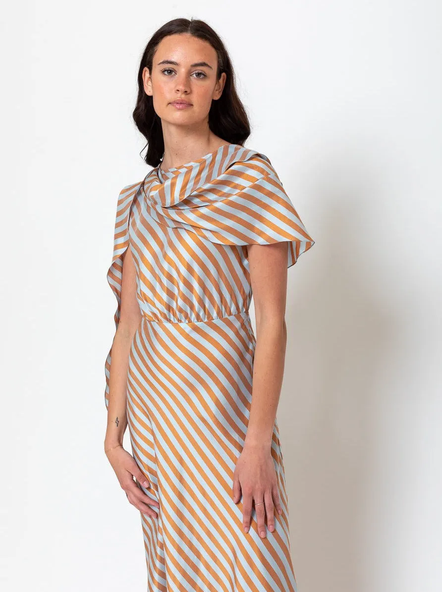 Whitney Midi Wrapped Dress - Bouboulina Stripes
