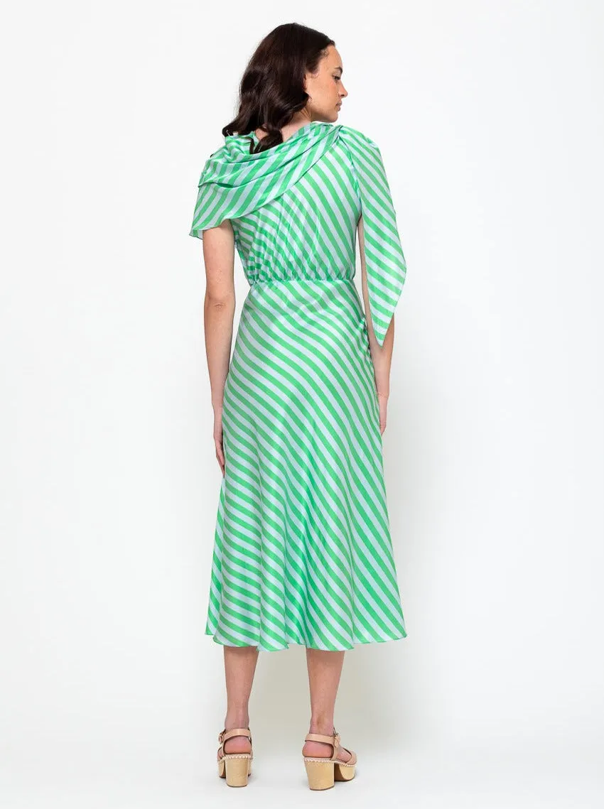 Whitney Midi Wrapped Dress - Bouboulina Stripes