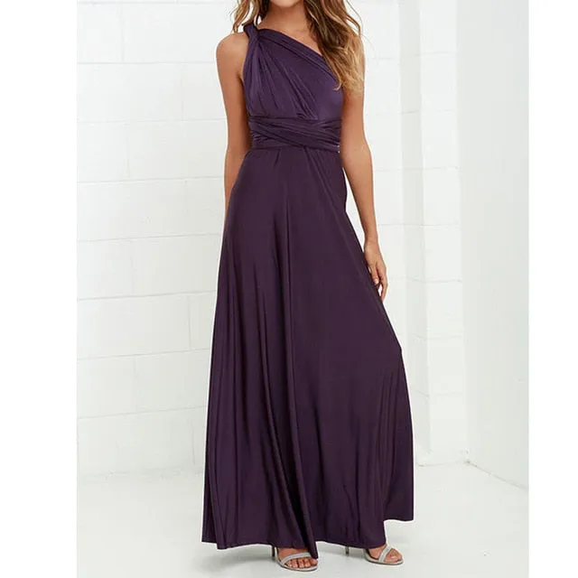 Women Multiway Wrap Party Bridesmaids Dress